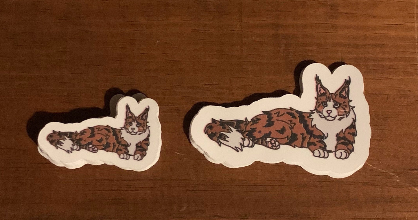 Maine Coon Sticker | Dad Sticker | Cat Dad Sticker | Mom Sticker