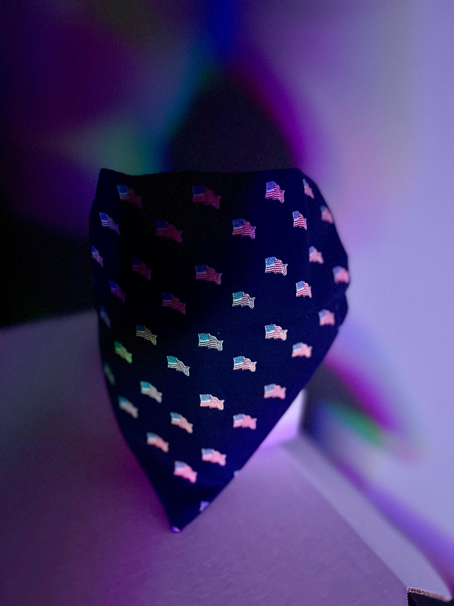 Flags Over the Collar Dog Bandana | Independence Day | 4th Of July | Veterans Day | Memorial Day
