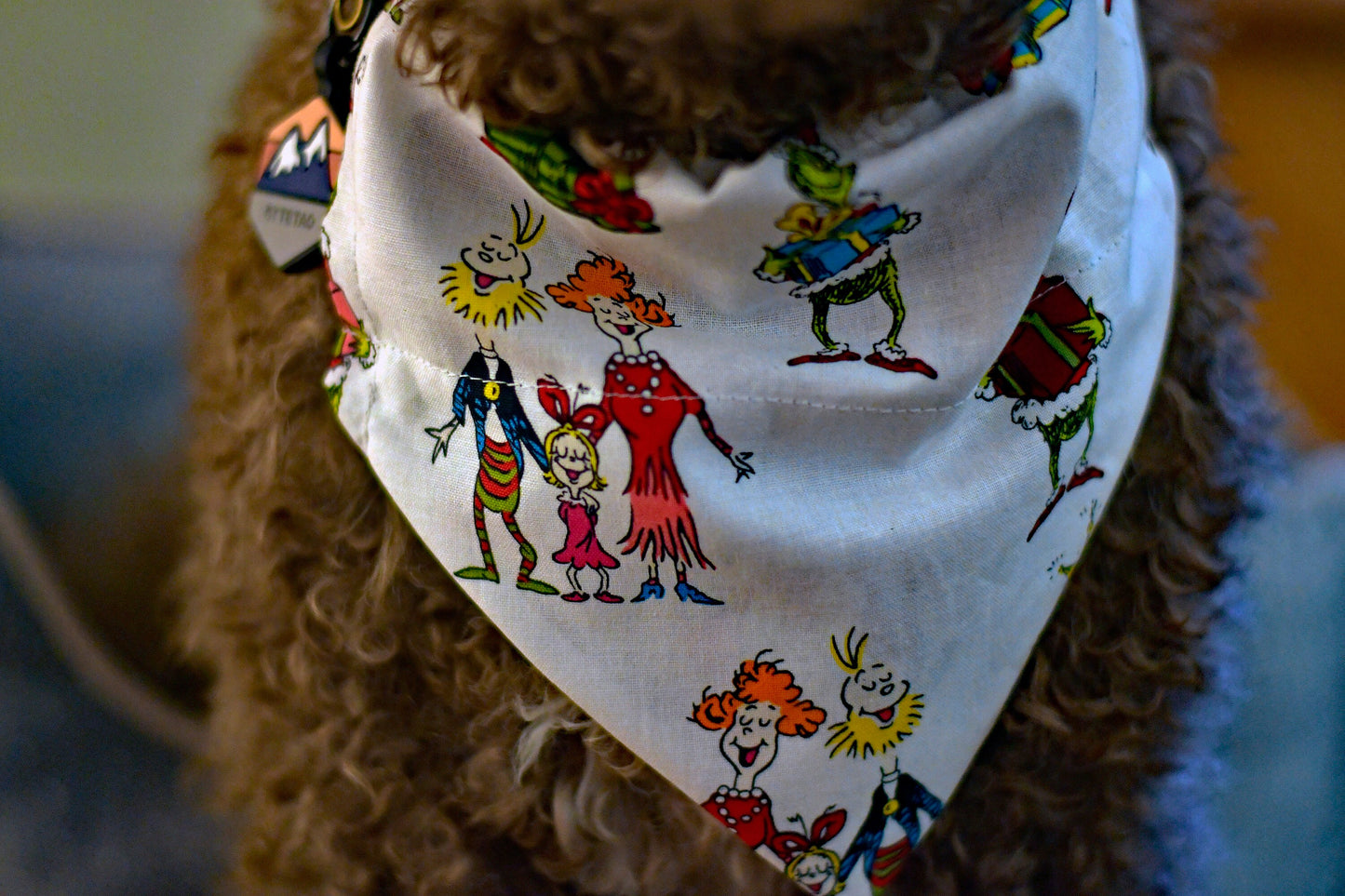 The Grinch Stole Christmas Over The Collar Pet Bandana | The Grinch