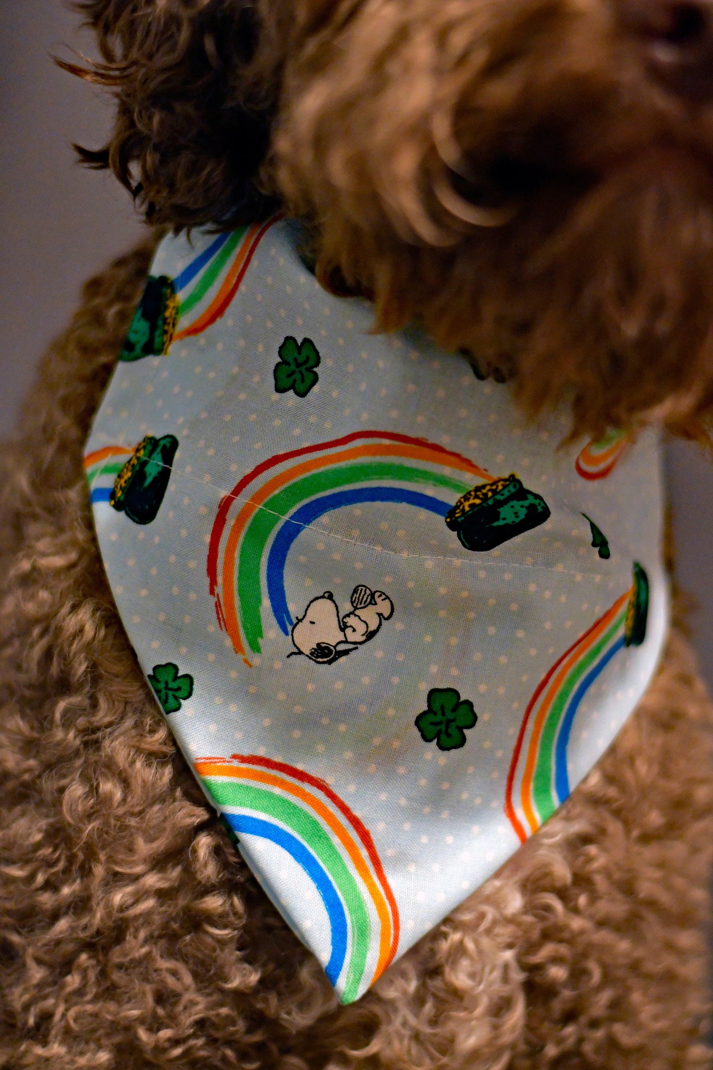 St. Patrick’s Day Snoopy Over The Collar Bandana | Dog | Cat | March | St. Patties Day | Holiday Pet Merch