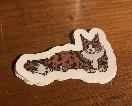 Maine Coon Sticker | Dad Sticker | Cat Dad Sticker | Mom Sticker