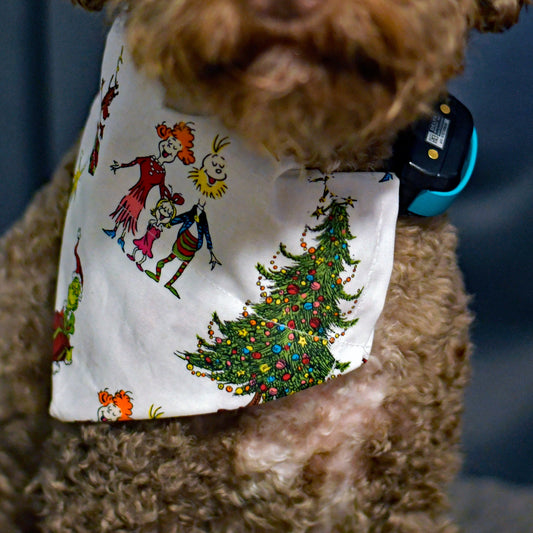 The Grinch Stole Christmas Over The Collar Pet Bandana | The Grinch
